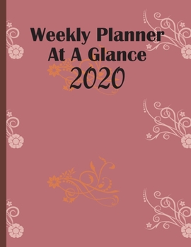 Paperback Weekly Planner At A Glance 2020: Romantic Pattern Paisley Swirl Dated Calendar With to Do list, Priority Scheduler Book