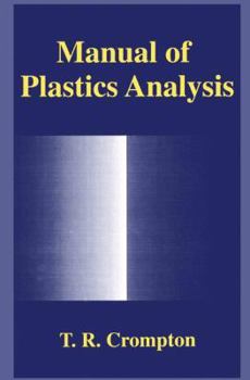 Paperback Manual of Plastics Analysis Book