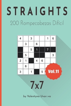 Paperback Straights: 200 Rompecabezas Difícil 7x7 vol. 11 [Spanish] Book