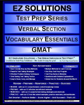 Paperback EZ Solutions - Test Prep Series - Verbal Section - Vocabulary Essentials - GMAT (Edition: Updated. Version: Revised. 2015) Book