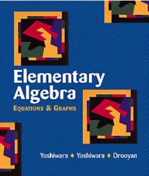 Hardcover Elementary Algebra: Equations and Graphs Book