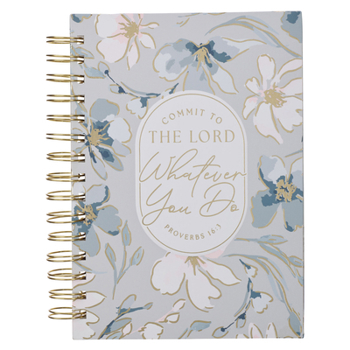 Spiral-bound Journal Wirebound Floral Commit to the Lord Prov. 16:3 Book