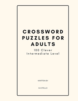 Paperback Crossword Puzzles for Adults, Intermediate Level Book