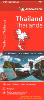 Map Michelin Map Thailand 751 [French] Book
