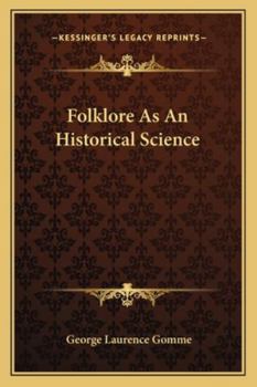 Paperback Folklore As An Historical Science Book