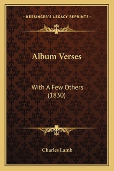 Paperback Album Verses: With A Few Others (1830) Book