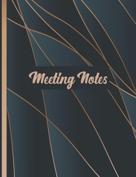 Meeting Notes: Detailed meeting notes journal for recording meeting minutes with detailed sections to keep track of attendees and action items. Cover(44)