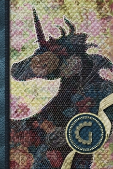 G: Magical Unicorn Initial Monogram Letter G Personalized Journal Notebook | Diary for Women and Girls