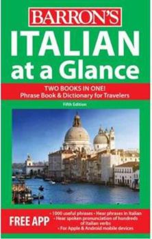 Paperback Italian at a Glance: Foreign Language Phrasebook & Dictionary Book
