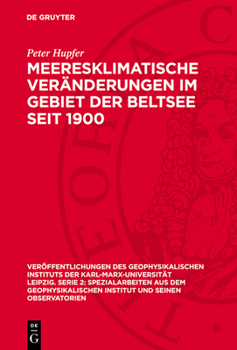 Hardcover Meeresklimatische Veränderungen Im Gebiet Der Beltsee Seit 1900 [German] Book