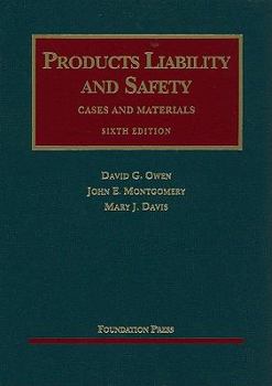 Hardcover Products Liability and Safety: Cases and Materials Book