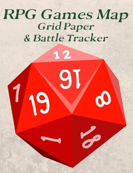 Paperback RPG Games Map Grid Paper & Battle Tracker: Large Blank 1" Square Graph Paper RPG Notebook with Stat Tracker Pages. Great Gift For Beginners or Advance Book