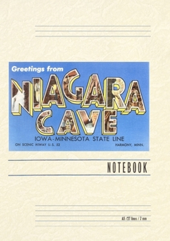 Vintage Lined Notebook Greetings from Niagara Cave, Harmony