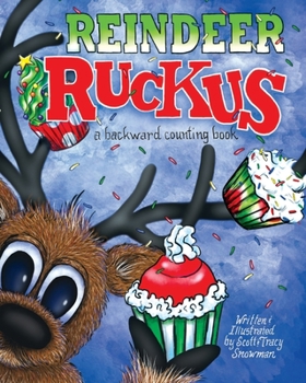 Paperback Reindeer Ruckus: a backward counting book