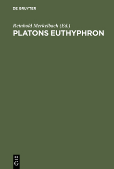 Hardcover Platons Euthyphron [German] Book