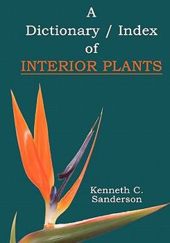 Paperback Dictionary / Index of Interior Plants Book