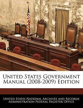 Paperback United States Government Manual (2008-2009) Edition Book