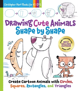 Paperback Drawing Cute Animals Shape by Shape: Learn to Draw Over 100 Adorable Animals Step by Step Book