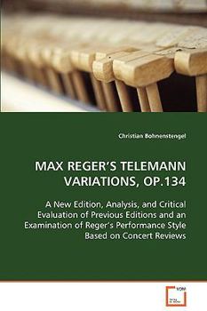 Paperback Max Reger's Telemann Variations, Op.134 Book