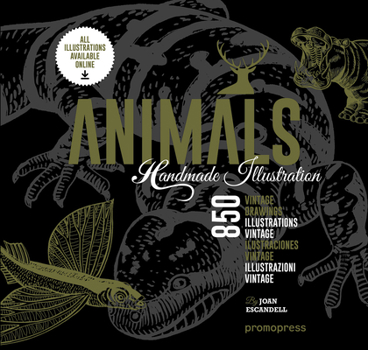 Paperback Animals: 850 Handmade Illustrations Book