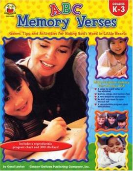 Paperback ABC Memory Verses: Games, Tips, and Activities for Hiding God's Word in Little Hearts: Grades K-3 [With 300 Stickers and Reproducible Progress Chart] Book