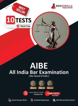 Paperback AIBE Book 2023: All India Bar Examination Conducted by Bar Council of India - 10 Full Length Mock Tests (1000 Solved Questions) with F Book