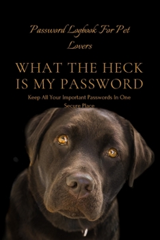 Paperback What the Heck Is My Password: An alphabetically organized pocket size premium password logbook matching your aesthetic sense. It has table of conten Book