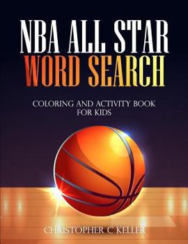 Paperback NBA All Star Word Search: Coloring and Activity Book for Kids [Large Print] Book