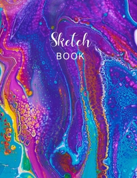Sketch Book: Large Notebook with 100 Blank Pages for Drawing, Writing, Painting, Sketching or Doodling | 8.5 x11 inches | Abstract Pattern Cute Marble ... Girls | Creative Gift for Artists & Students