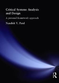 Paperback Critical Systems Analysis and Design: A Personal Framework Approach Book