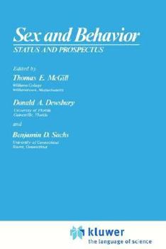 Hardcover Sex and Behavior: Status and Prospectus Book