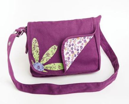 Misc. Supplies Faithgirlz Messenger Bag Bible Cover for Girls, Adjustable Shoulder Strap, Canvas, Purple, Medium [With Detachable Coin Purse] Book