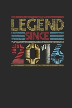 Legend Since 2016: Blank Lined Notebook (6" x 9" - 120 pages) ~ Birthday Themed Notebook for Daily Journal, Diary, and Gift