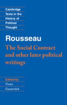 Paperback Rousseau: 'the Social Contract' and Other Later Political Writings Book