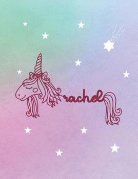 Paperback Rachel: Unicorn Name Notebook Book