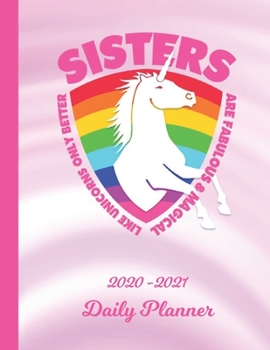 Daily Planner: Sister Pink 1 Year Organizer (12 Months) | 2020 - 2021 Planning | Appointment Calendar Schedule | 365 Pages for Planning | January 20 - ... | Plan Each Day, Set Goals & Get Stuff Done