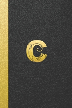 C: Executive Monogram Initial Journal: (Black Leather Look Personalized Monogrammed Memories Journal Notebooks)