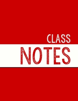 Paperback Red Class Notebook: 100 numbered pages, college-ruled, fillable table of contents for quick note retrieval, colors for each subject Book
