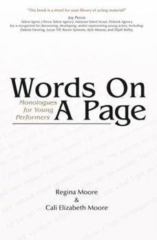 Paperback Words on a Page: Monologues for Young Performers Book