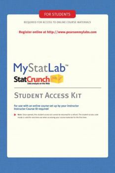 Printed Access Code Mylab Statistics -- Standalone Access Card Book