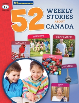 Paperback 52 Weekly Nonfiction Stories About Canada Grades 1-2 Book