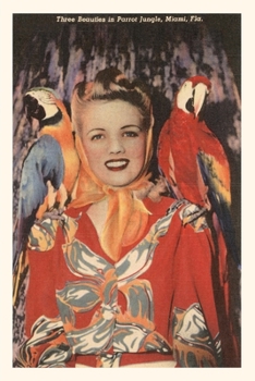 Paperback Vintage Journal Woman with Macaws, Florida Book