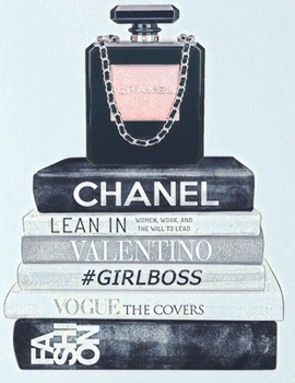 Paperback Black and White Chanel Valentino Girl Boss Vogue Fashion Books: BLANK composition notebook 8.5 x 11, 118 DOT GRID PAGES Book