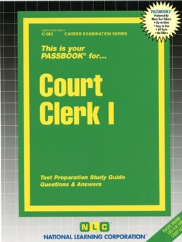 Paperback Court Clerk I Book