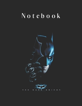 Paperback Notebook: Batman Dark Knight Batman Theme Marble Size Notebook Composition Blank Pages Rule Lined for Student Journal 110 Pages Book