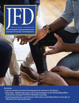 Paperback Journal of Faculty Development: September 2020 Book