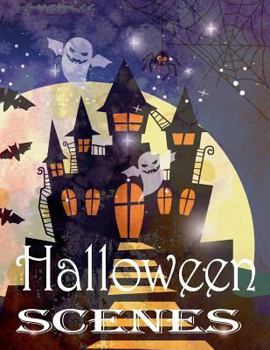 Paperback Halloween Scenes Coloring Book: Bootiful & Scary Halloween Coloring Book