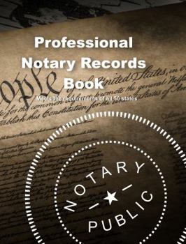 Perfect Paperback Professional Notary Records Book™ Book