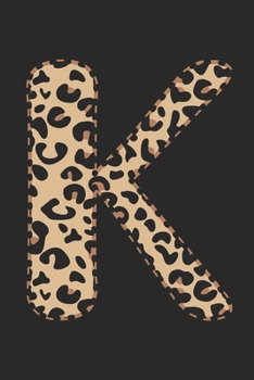 Paperback K: small lined leopard print notebook; monogrammed gifts for her Book