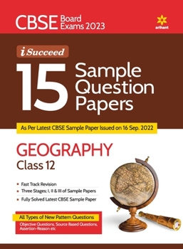 Paperback CBSE Board Exam 2023 I-Succeed 15 Sample Papers GEOGRAPHY Class 12th Book